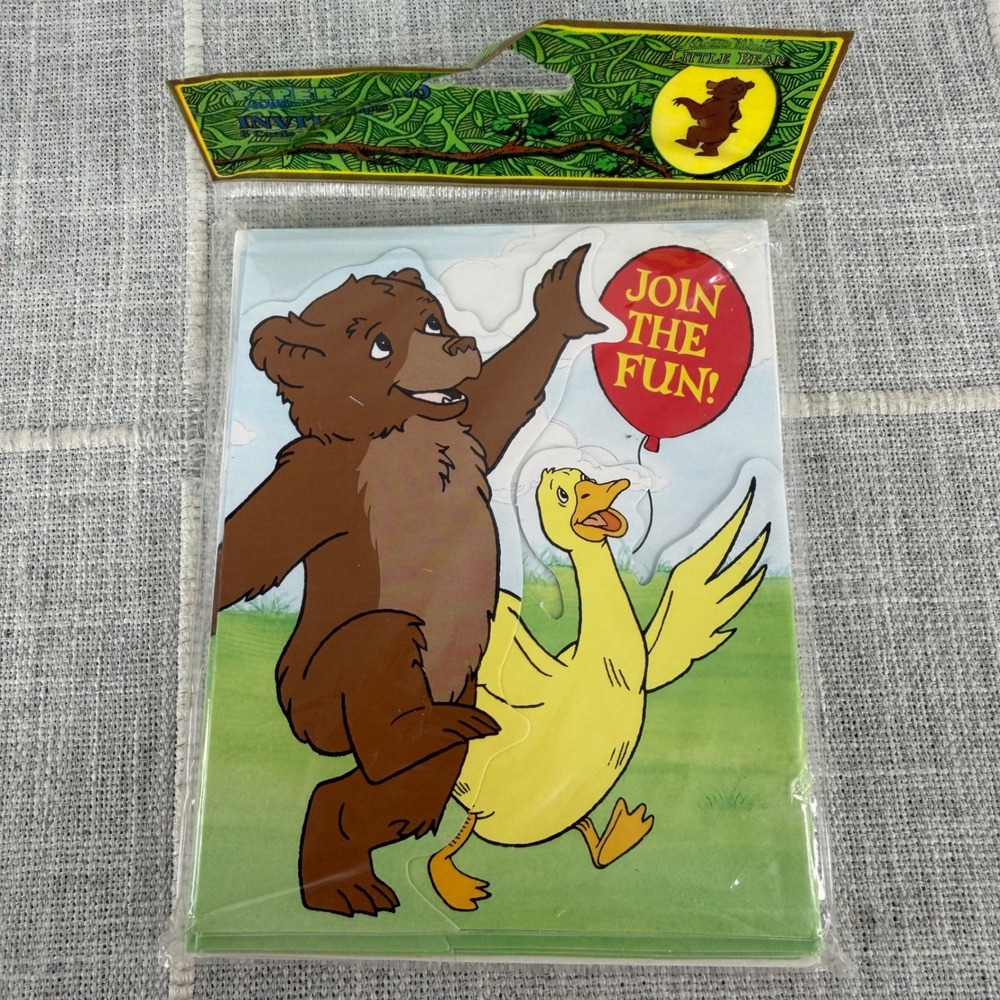 Little Bear Maurice Sendak Birthday Party Invitations 8 Cards and Envelopes NEW